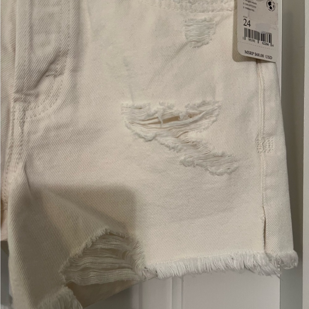 We The Free People Twentyfour White Makai Cutoff Denim Shorts NWR 24 #2507 - Picture 6 of 15